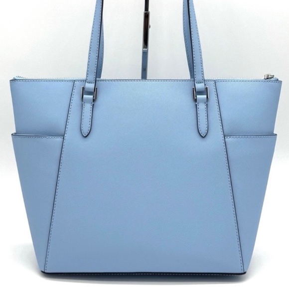Michael Kors Lg Charlotte Blue Tote Bag - Picture 4 of 12